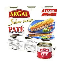 Набор паштета Argal Нежный из свиной печени 498 г (6 шт. х 83 г)