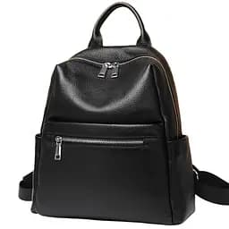 Жіночий шкіряний рюкзак жіноча трансформер 23941 Tiding Bag чорний
