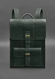 Шкіряний рюкзак Brit зелений Crazy Horse