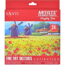 Набор художественных цветных карандашей Santi Highly Pro 24 шт. (742391)