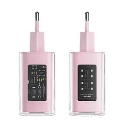 Мережевий зарядний пристрій Acefast A45 USB/2 Type-C QC PD PD65W GaN рожевий - мініатюра 6