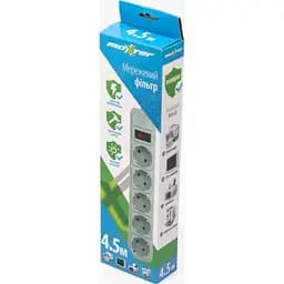 Мережевий фільтр живлення Maxxter (SPM5-G-15G) grey, 4.5 м кабель, 5 розеток (SPM5-G-15G) - мініатюра 3