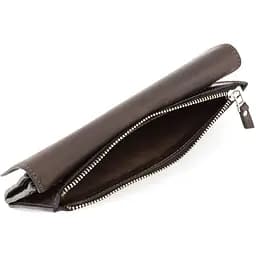 Шкіряне портмоне Elegante шоколад матовий GRANDE PELLE 20х11х2 см acs0032196 - мініатюра 6