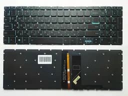 Клавіатура для ноутбуків Lenovo IdeaPad 320-15, 330-15, S145-15 Series сіра без рамки з підсвічуванням синя RU/US