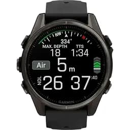 Смарт-годинник Garmin Fenix ​​8 Amoled Sapphire Carbon Gray DLC Tit. w. Black/Pebble Gray S. Band 43 mm (010-02903-20) - мініатюра 3