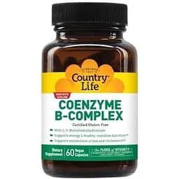 Вітаміни та мінерали Country Life Coenzyme B-Complex, 60 вегакапсул