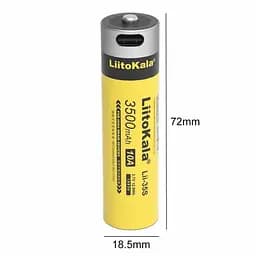 Акумулятор 18650 LiitoKala 3500mAh li-ion (Lii-35S type c) - мініатюра 3