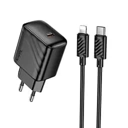 Адаптер сетевой Hoco Type-C to Lightning Cable Puerto single-port charger set CS24A |1Type-C, 25W/3A|