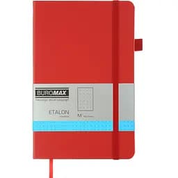 Книга записна Buromax Etalon в крапку 195х125 мм червона 96 аркушів (BM.291360-05)