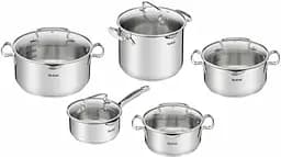Набор посуды Duetto Plus, 10 предметов, нержавеющая сталь, стекло Tefal kuh0016925