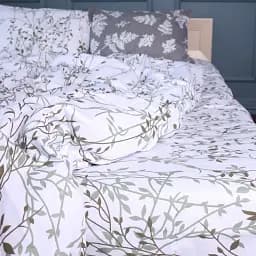 Простыня MirSon Бязь 17-0668 Grey Blooms 180x220 см (2200009958885)