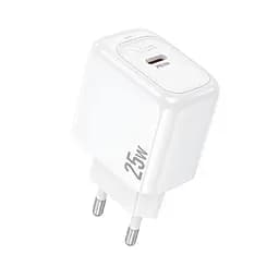 Мережевий зарядний пристрій Hoco CS53A Surplus single port PD25W charger(EU) Білий