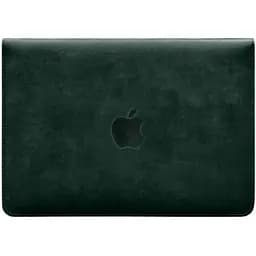 Чохол-конверт BlankNote із клапаном шкіра+фетр для MacBook 15" Зелений Crazy Horse