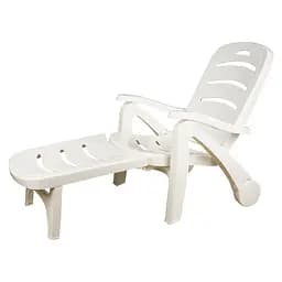 Уцінка. Шезлонг складаний Market Union 185х75х100 см білий (958725)