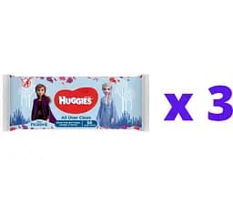 Вологі серветки Huggies Frozen All Over Clean, 168 шт. (3 уп. по 56 шт.)