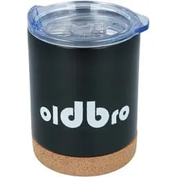 Кавовий кухоль OldBro для старого друга з корковим дном 360 мл BlackClassic із нержавіючої сталі з подвійними стінками
