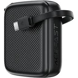 УМБ Acefast 10000mAh 20W PD,QC3.0 USB-C In/Out with build Type-C cable, M15 Black