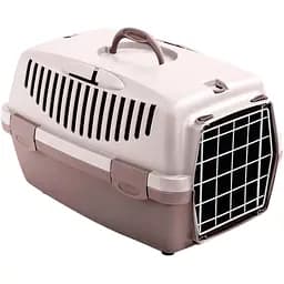Переноска для тварин Stefanplast Gulliver 1 з металевими дверима до 6 кг коричнево-рожева (97091)