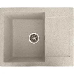 Гранітна кухонна мийка Romzha Janta 62 Gri (802) з крилом