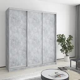 Шкаф-купе трехдверный MebelStar Комбо AL 3ДСП 190x45x210 см Бетон (MBS-3175)