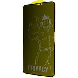 Захисне скло DK Full Glue Антишпигун T для Apple iPhone XS Max/11 Pro Max black