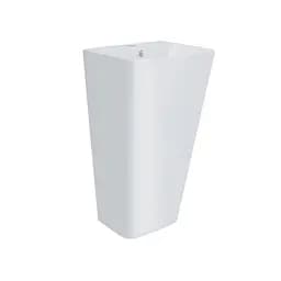 Умивальник підлоговий Qtap Tern 440x380x830 мм White + донний клапан PU02O, Білий - мініатюра 2