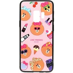 Чохол-накладка Toto Cartoon Print Glass Case Samsung Galaxy S9 Line friends Linc