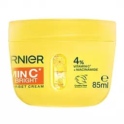 Зволожувальний крем-сорбет Garnier Vitamin C Fresh & Bright з вітаміном С для надання свіжості та сяяння шкірі обличчя, 85 г - мініатюра 2