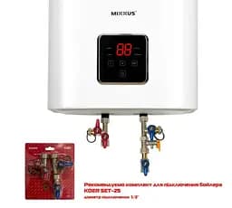 Водонагрівач Mixxus EWH-13080 CUBE WET(V) 80 л, 2 кВт, мокрий ТЕН, вертикальний, квадратний, білий (WH0612) - мініатюра 2