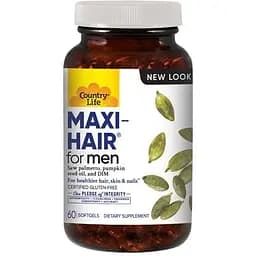 Витамины и минералы Country Life Maxi-Hair For Men, 60 капсул