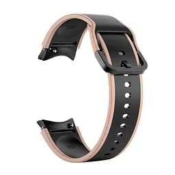 Ремінець для Samsung Galaxy Watch 6 40mm 6 44mm - чорно-бежевий ширина кріплення 20мм силікон Watchbands Double Line (W11-9WB68047725) - мініатюра 2
