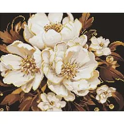 Алмазна мозаїкаБіла ніжність AMO8006, 40х50 см, з АВ стразами