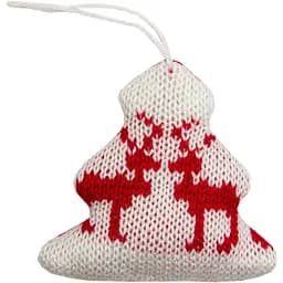 Ялинкова іграшка м'яка Ялинка Jin Yu Long Craft Factory 10 см червоний з білим (430062-3)