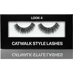 Накладні стрічкові вії Kodi Professional Catwalk style Look 4 на чорній основі-полосці в картонній коробці чорні