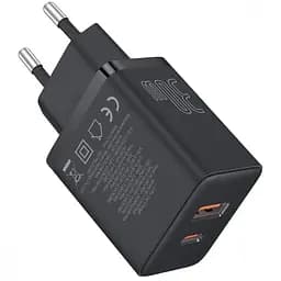 МЗП Baseus Cube Pro Fast Charger PD30W (1USB-A/1C) (P10111404) Cluster Black - мініатюра 3
