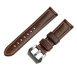 Шкіряний ремінець Primolux F001 Steel buckle для годинника Samsung Galaxy Watch 3 41 мм (SM-R850) Brown - мініатюра 2