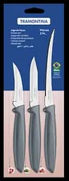 Набір ножів Plenus grey, 3 предмети TRAMONTINA kuh0016850 - мініатюра 3