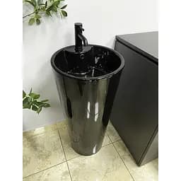 Умивальник підлоговий VBI Bolonia чорний глянцевий VBI-019018, Чорний