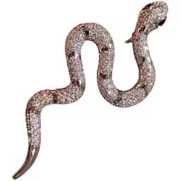 Брошь Змея женская брошь-булавка белый метал