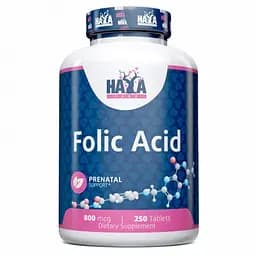 Витамины и минералы Haya Labs Folic Acid 800 мкг 250 таблеток