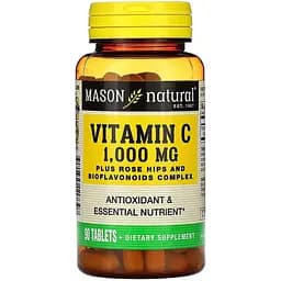 Витамин C с шиповником и биофлавоноидами Mason Natural 1000 мг 90 таблеток