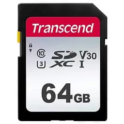 Карта памяти Transcend 64GB SDXC C10 UHS-I R100/W20MB/s (TS64GSDC300S)