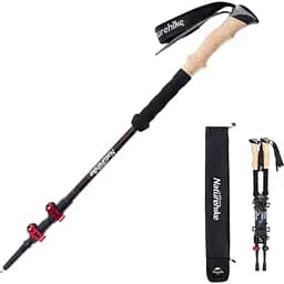 Трекінгові палиці Naturehike NH20DS003 135 см чорний/червоний 2 шт