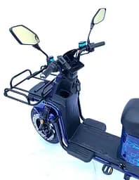 Електроскутер Вантажний з двома великими багажниками Crosser MAX PRO (1200W  72V 24Ah) Синій - мініатюра 3