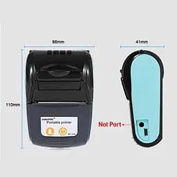 Мобільний термопринтер чеків для смартфона bluetooth Goojprt PT-210, pos принтер + чохол, блакитний (100621) - мініатюра 4