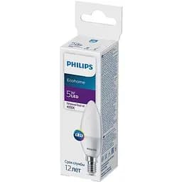 Светодиодная лампа Philips Ecohome LED Candle, 5W, 4000K, E14 (929002968837)
