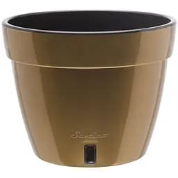 Вазон Santino Asti 18 л чорно-золотий (AST180GLD/BL)