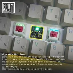 Клавіатура Epomaker EP64 Mulan Black механічна бездротова (EP64-B-M) - мініатюра 13