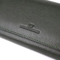 Стильний гаманець у два складення з натуральної шкіри ST Leather 23066 зелений - мініатюра 5