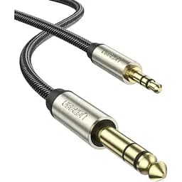 Соединительный аудио кабель Ugreen AV127 3.5 мм to 6.35 мм TRS Stereo Audio Cable 3 м серый (10629)